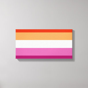 Lesbian Pride Flag LGBTQ Canvas Afdruk