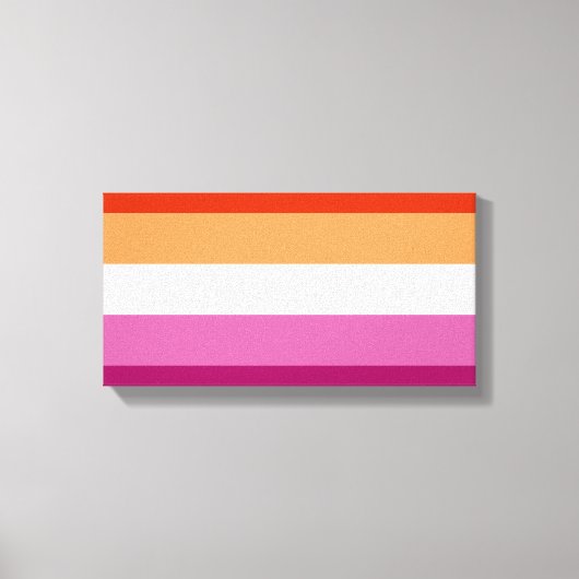 Lesbian Pride Flag LGBTQ Canvas Afdruk (Voorkant)