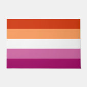 Lesbian Pride Flag LGBTQ Deurmat (Voorkant)