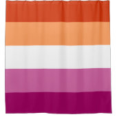 Lesbian Pride Flag LGBTQ Douchegordijn (Voorkant)