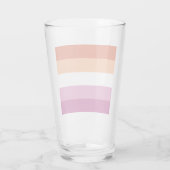 Lesbian Pride Flag LGBTQ Glas (Achterkant)