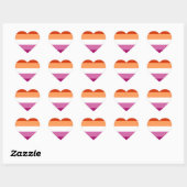 Lesbian Pride Flag LGBTQ Hart Sticker (Vel)