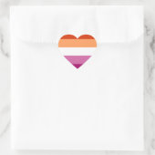 Lesbian Pride Flag LGBTQ Hart Sticker (Tas)