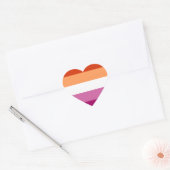 Lesbian Pride Flag LGBTQ Hart Sticker (Envelop)