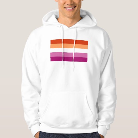 Lesbian Pride Flag LGBTQ Hoodie (Voorkant)