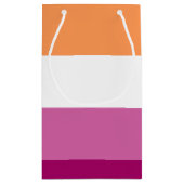 Lesbian Pride Flag LGBTQ Klein Cadeauzakje (Achterkant)