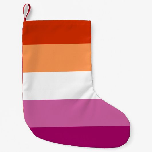 Lesbian Pride Flag LGBTQ Kleine Kerstsok (Voorkant)