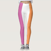 Lesbian Pride Flag LGBTQ Leggings (Voorkant)