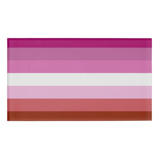 Lesbian Pride Flag LGBTQ Naambadge (Voorkant)