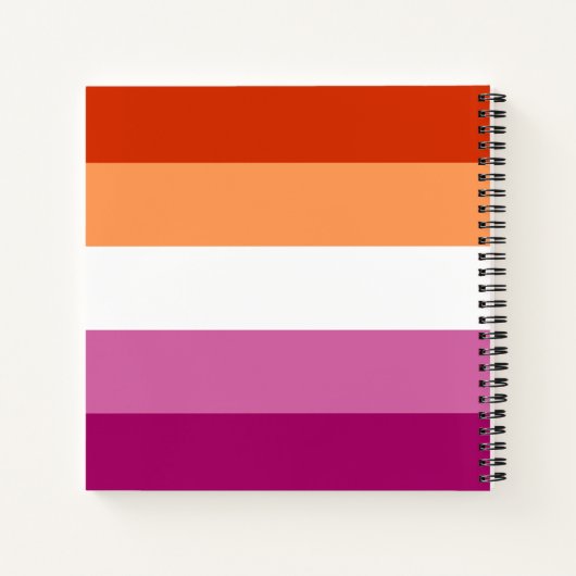Lesbian Pride Flag LGBTQ Notitieboek (Achterkant)