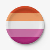 Lesbian Pride Flag LGBTQ Papieren Bordje (Voorkant)