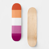Lesbian Pride Flag LGBTQ Persoonlijk Skateboard (Voorkant)