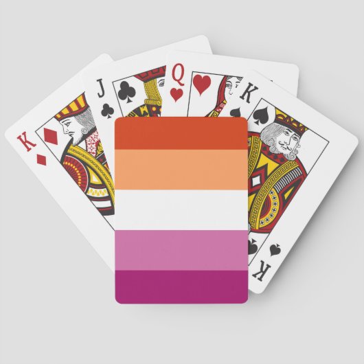 Lesbian Pride Flag LGBTQ Pokerkaarten (Achterkant)