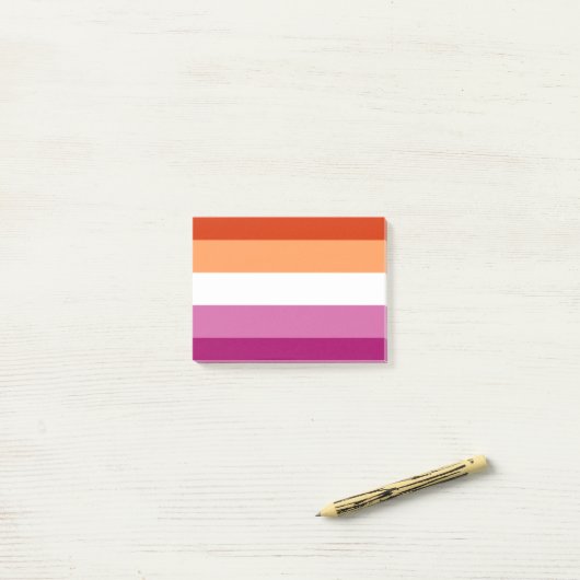 Lesbian Pride Flag LGBTQ Post-it® Notes (Op bureau)