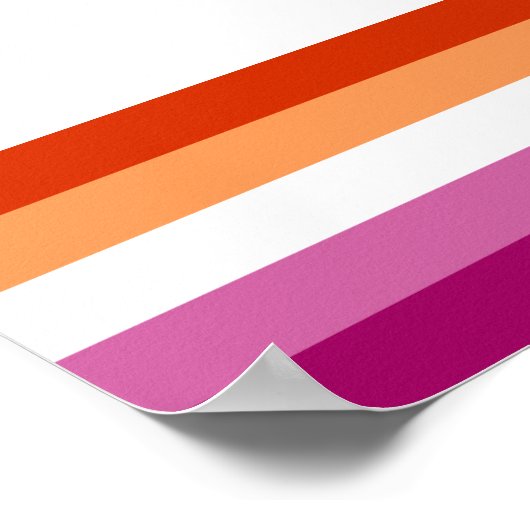 Lesbian Pride Flag LGBTQ Poster (Hoek)