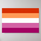 Lesbian Pride Flag LGBTQ Poster (Voorkant)