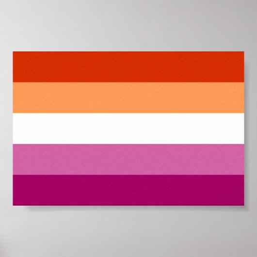 Lesbian Pride Flag LGBTQ Poster (Voorkant)