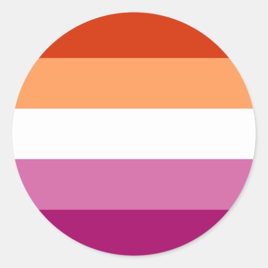 Lesbian Pride Flag LGBTQ Ronde Sticker (Voorkant)