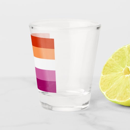 Lesbian Pride Flag LGBTQ Shot Glas (Rechts)