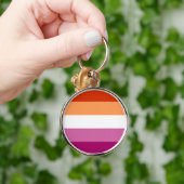 Lesbian Pride Flag LGBTQ Sleutelhanger (Hand)