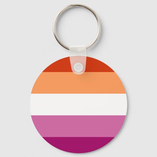 Lesbian Pride Flag LGBTQ Sleutelhanger (Voorkant)
