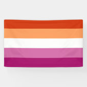 Lesbian Pride Flag LGBTQ Spandoek (Horizontaal)