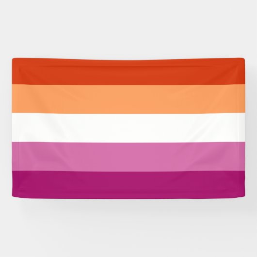 Lesbian Pride Flag LGBTQ Spandoek (Horizontaal)