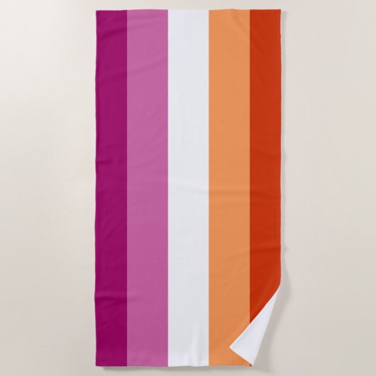 Lesbian Pride Flag LGBTQ Strandlaken (Voorkant)