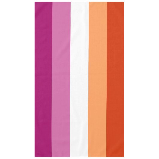 Lesbian Pride Flag LGBTQ Tafelkleed (Voorkant)