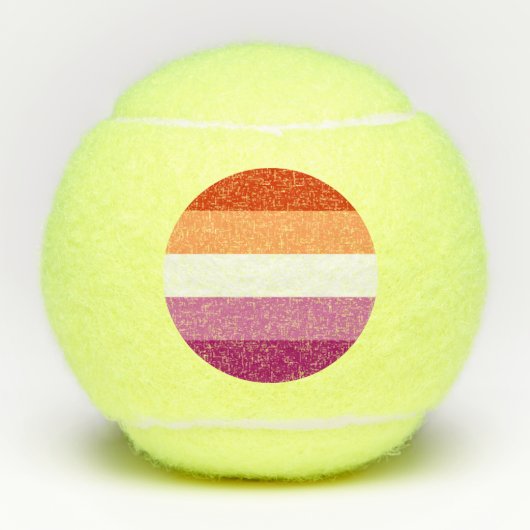 Lesbian Pride Flag LGBTQ Tennisballen (Voorkant)