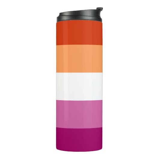 Lesbian Pride Flag LGBTQ Thermosbeker (Gedraaid links)