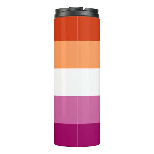 Lesbian Pride Flag LGBTQ Thermosbeker (Achterkant)