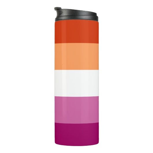 Lesbian Pride Flag LGBTQ Thermosbeker (Geroteerd rechts)