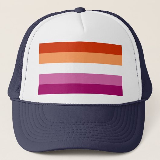 Lesbian Pride Flag LGBTQ Trucker Pet (Voorkant)
