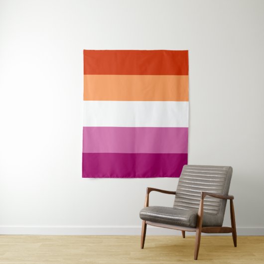 Lesbian Pride Flag LGBTQ Wandkleed (In situ)