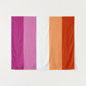Lesbian Pride Flag LGBTQ Wandkleed (Voorkant (horizontaal))