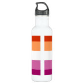 Lesbian Pride Flag LGBTQ Waterfles (Achterkant)