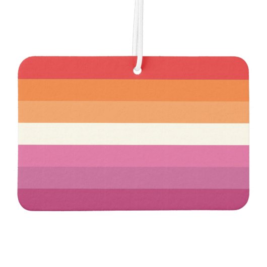 Lesbian Pride Flag Luchtverfrisser (Achterkant)