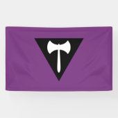 Lesbian Pride Flag Paars Ax Spandoek (Horizontaal)