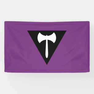 Lesbian Pride Flag Paars Ax Spandoek