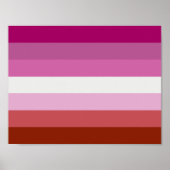 Lesbian Pride Flag Poster (Voorkant)