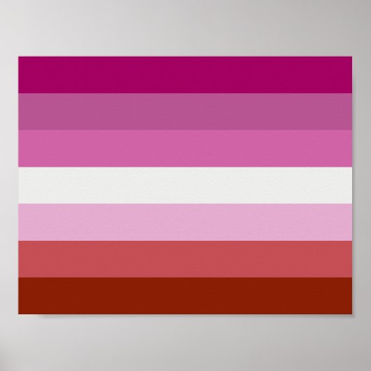 Lesbian Pride Flag Poster (Voorkant)