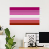 Lesbian Pride Flag Poster (Thuiskantoor)