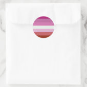 Lesbian Pride Flag Ronde Sticker (Tas)