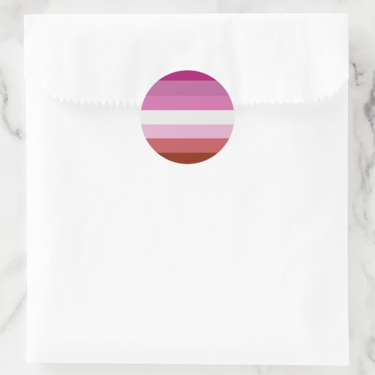 Lesbian Pride Flag Ronde Sticker (Tas)