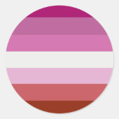 Lesbian Pride Flag Ronde Sticker (Voorkant)