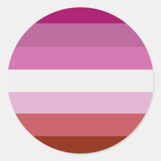 Lesbian Pride Flag Ronde Sticker (Voorkant)