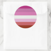 Lesbian Pride Flag Ronde Sticker (Tas)