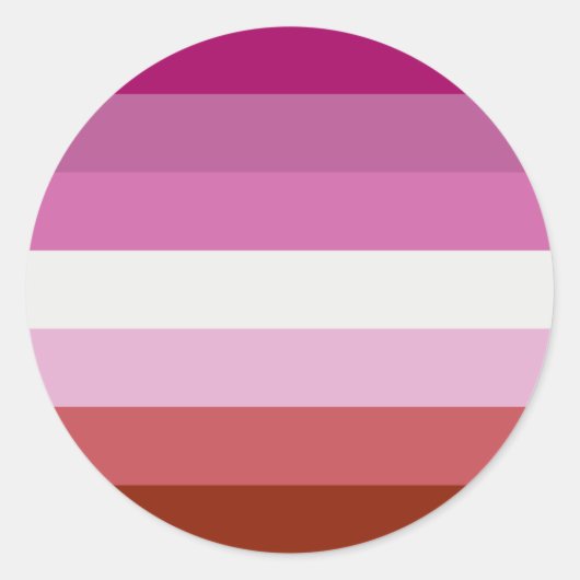 Lesbian Pride Flag Ronde Sticker (Voorkant)