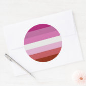 Lesbian Pride Flag Ronde Sticker (Envelop)